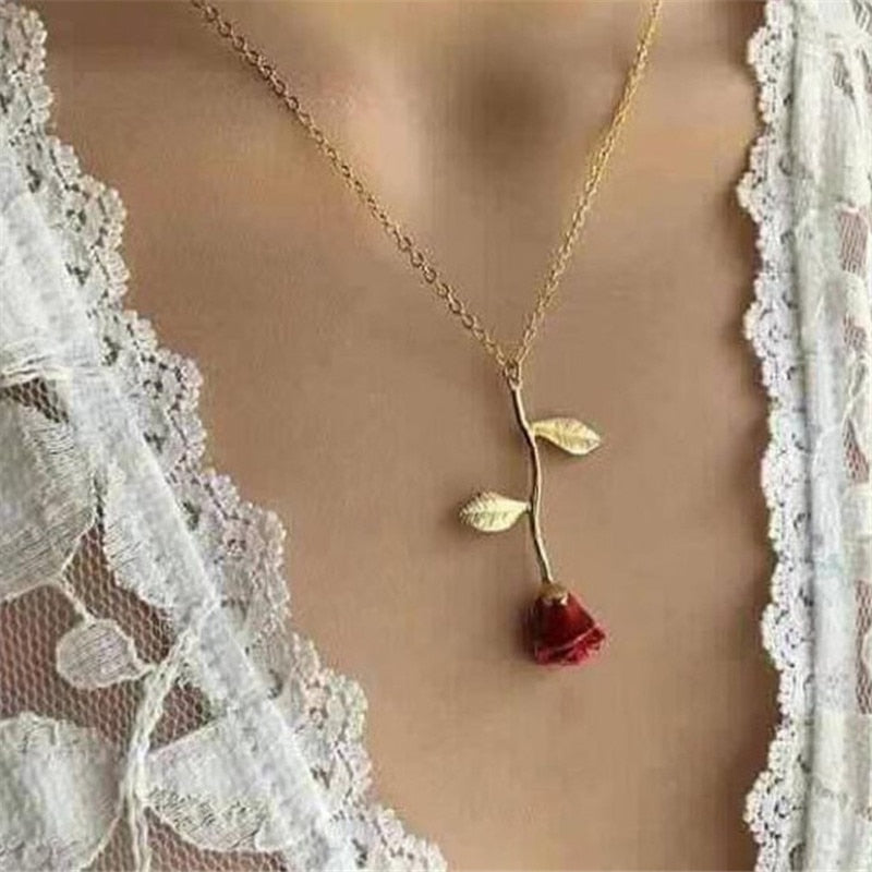 Red Rose Necklace