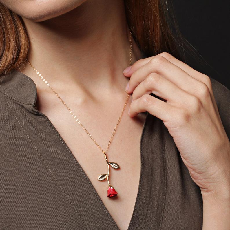 Red Rose Necklace